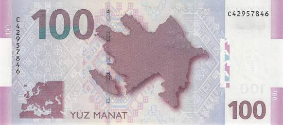 Aserbaidschan p.36 100 Manat 2013